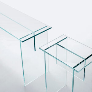 Mesa de 10mm optiwhite pegada UV a medida