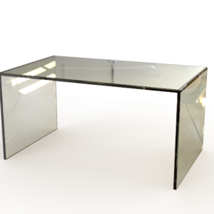 Escritorio 1500x800x750mm en 12mm incoloro Pegado UV