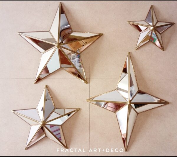SET DE 4 ESTRELLAS DE ESPEJO