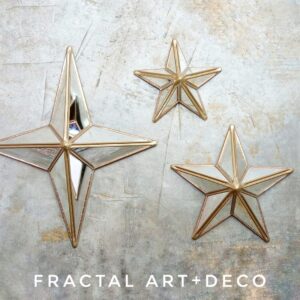 MINI SET DE 3 ESTRELLAS DE ESPEJO (INCLUYE ENVIO)