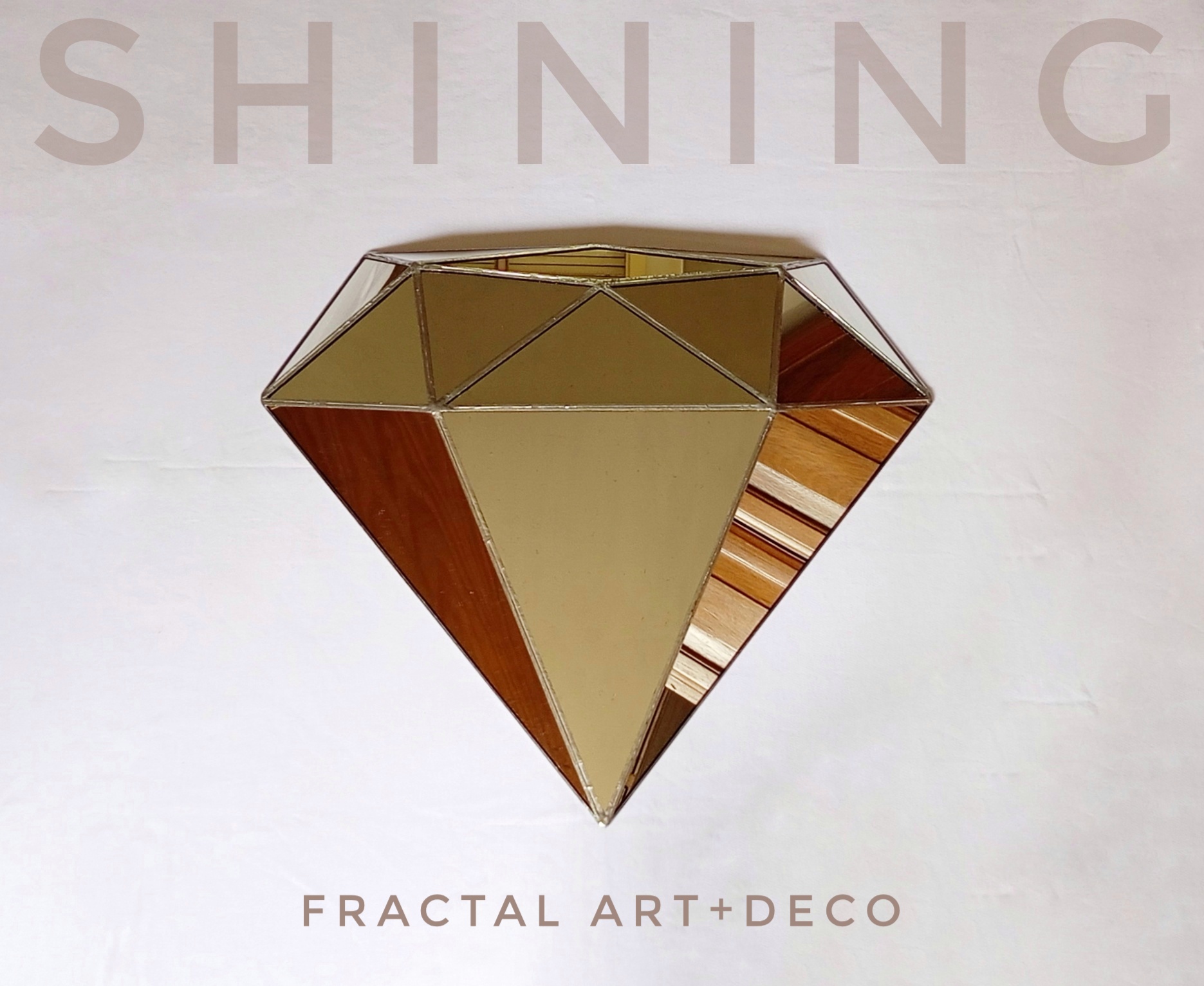 ESPEJO DIAMANTE SEMI 3D TIFFANY VITRAUX 50CMS